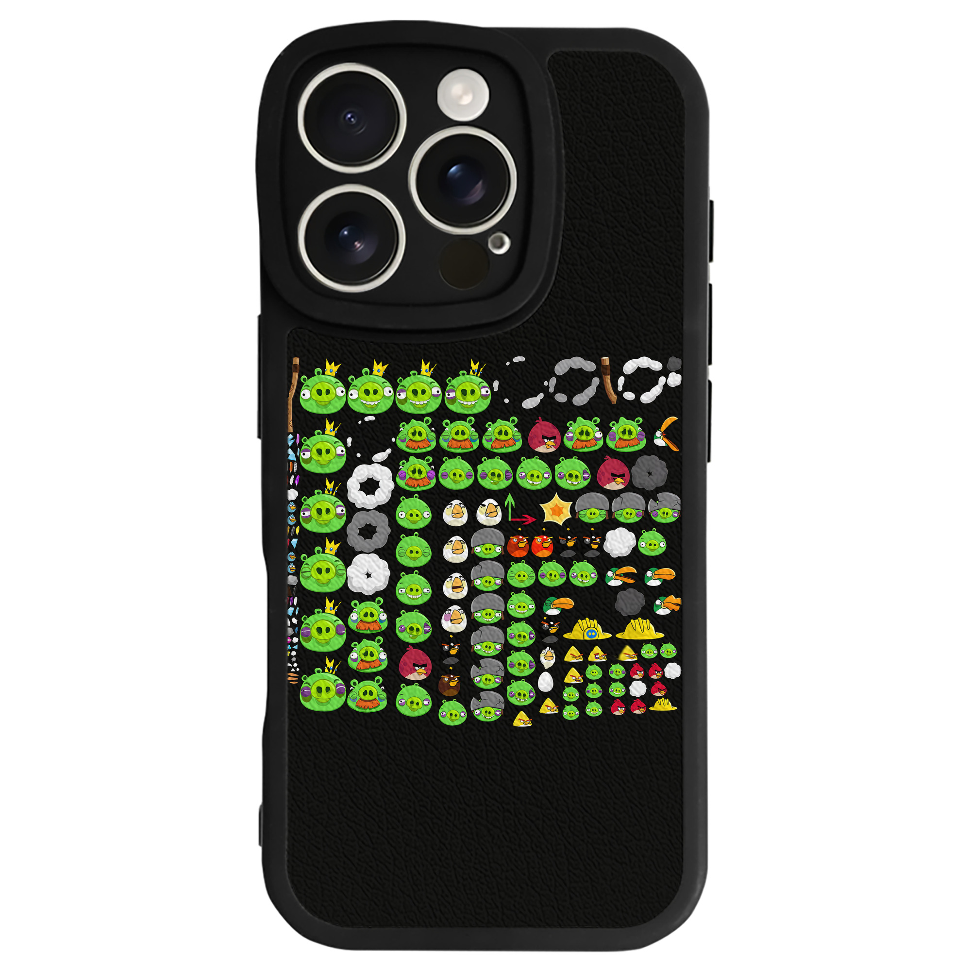 （画像用） Angry Birds アングリーバード 【iPhone 16シリーズ対応】シリコンスマホケース（レザー調） 材質：シリコン